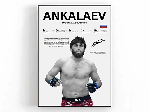 Cuadro Magomed Ankalaev Peso Semipesado UFC “The Professional” + Marco