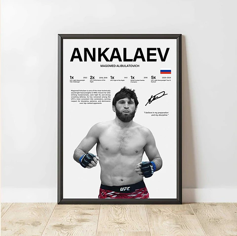 Cuadro Magomed Ankalaev Peso Semipesado UFC “The Professional” + Marco
