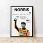 Cuadro Lando Norris F1 N°4 McLaren + Marco - Miniatura 2