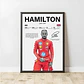 Cuadro Lewis Hamilton F1 Ferrari N°44 + Marco - Miniatura 2