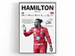 Cuadro Lewis Hamilton F1 Ferrari N°44 Ícono de la Velocidad + Marco - Miniatura 1