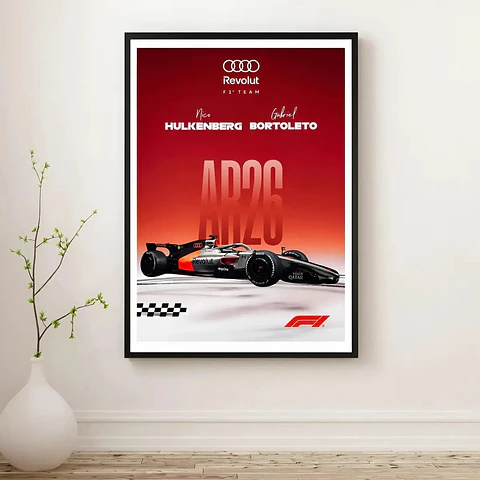 Cuadro Coche de Fórmula 1 Audi AR26 Pilotos