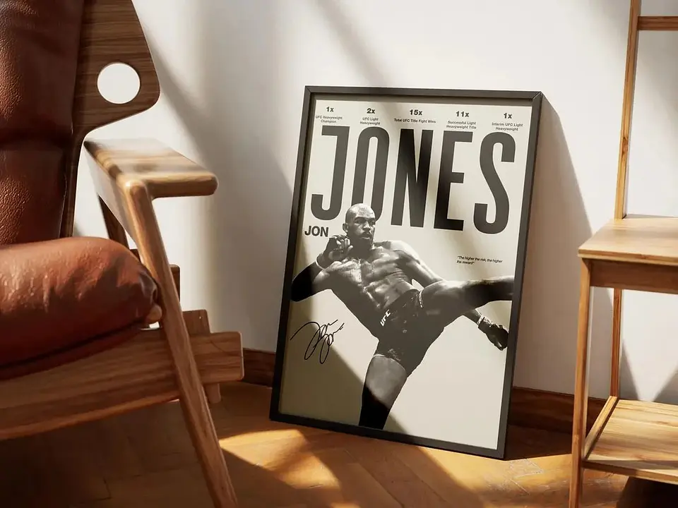 Cuadro Jon “Bones” Jones UFC XV  + Marco 1