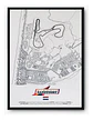 Cuadro Circuito Zandvoort F1 Países Bajos Formula 1 + Marco Negro - Miniatura 1