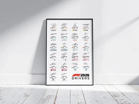Cuadro Firmas De Pilotos De F1 2026 Colección Especial