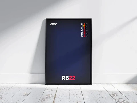 Cuadro Red Bull Rb22 De Fórmula 1 Colección Especial Negro