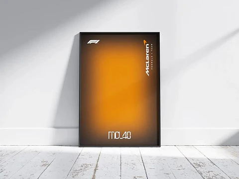 Cuadro Mclaren Mcl40 F1 De Fórmula 1 + Marco Negro