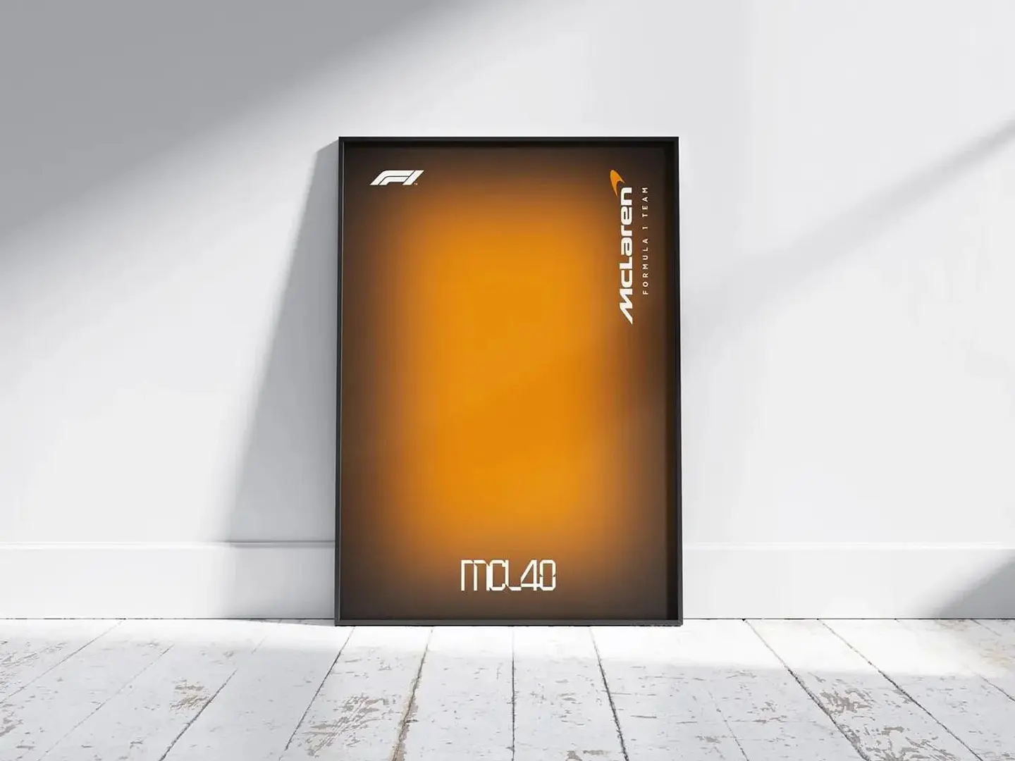 Cuadro Mclaren Mcl40 F1 De Fórmula 1 + Marco Negro 1