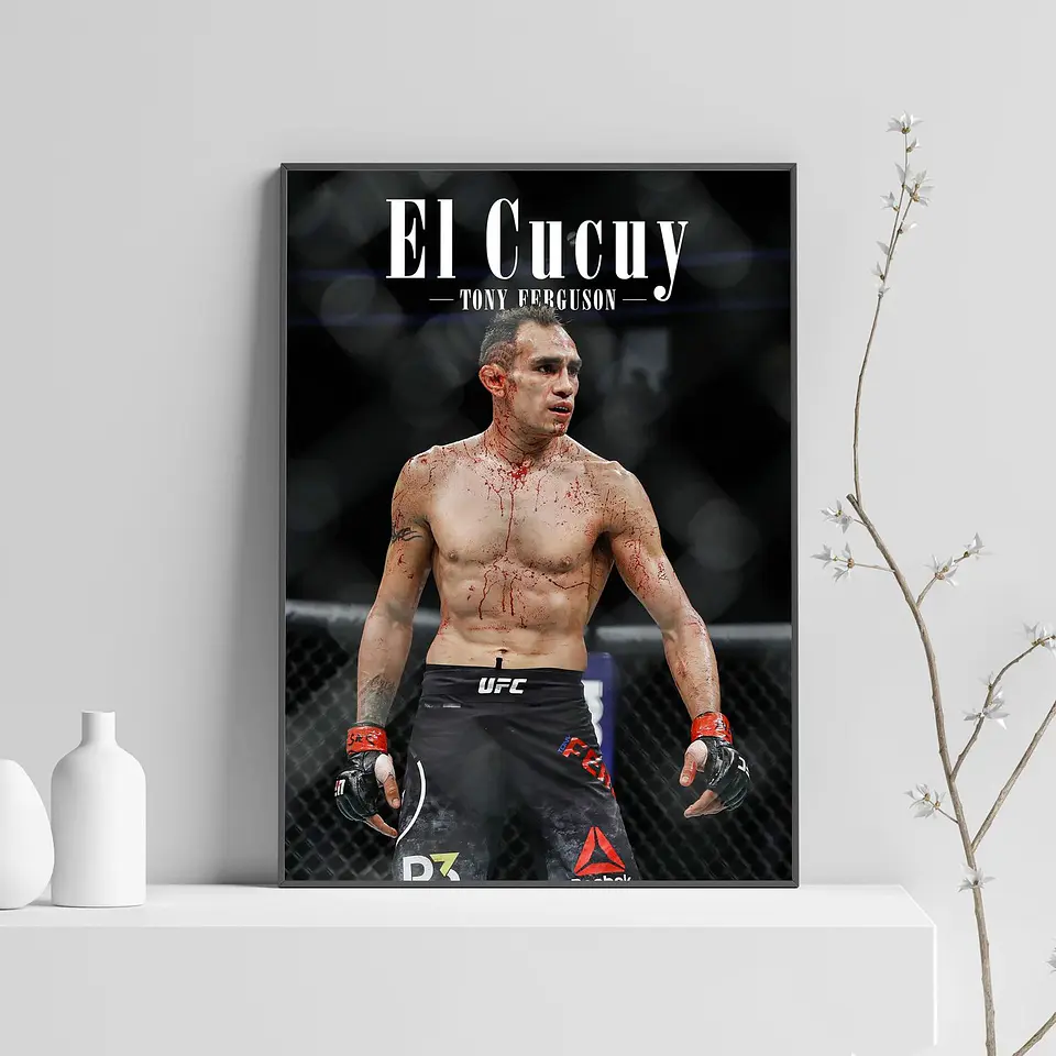 Cuadro Tony Ferguson “El Cucuy” Peso Ligero UFC + Marco II 1