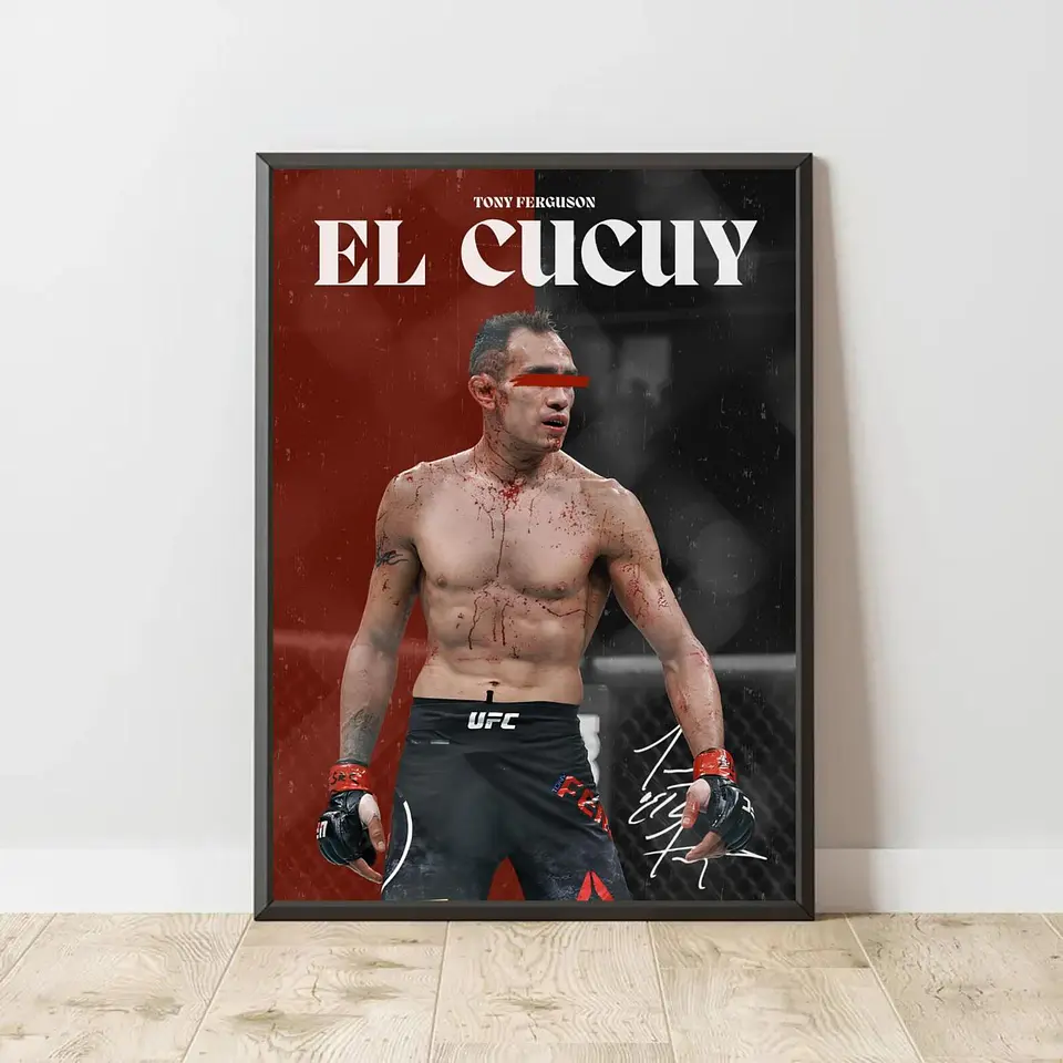 Cuadro Tony Ferguson “El Cucuy” Peso Ligero UFC + Marco V 1