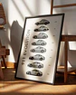 Cuadro Evolución Del 911 + Marco Negro Negro - Miniatura 2