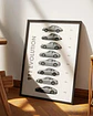 Cuadro Evolución Del 911 + Marco Negro Negro - Miniatura 3