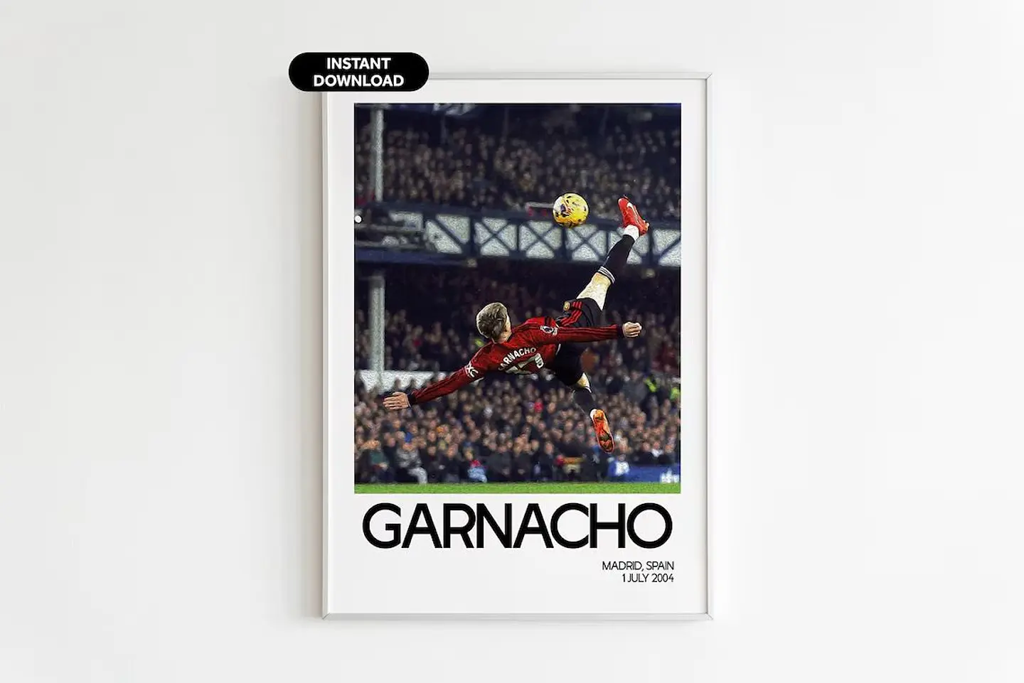 Cuadro Chilena Fútbol Rooney Garnacho Cristiano Ronaldo 3