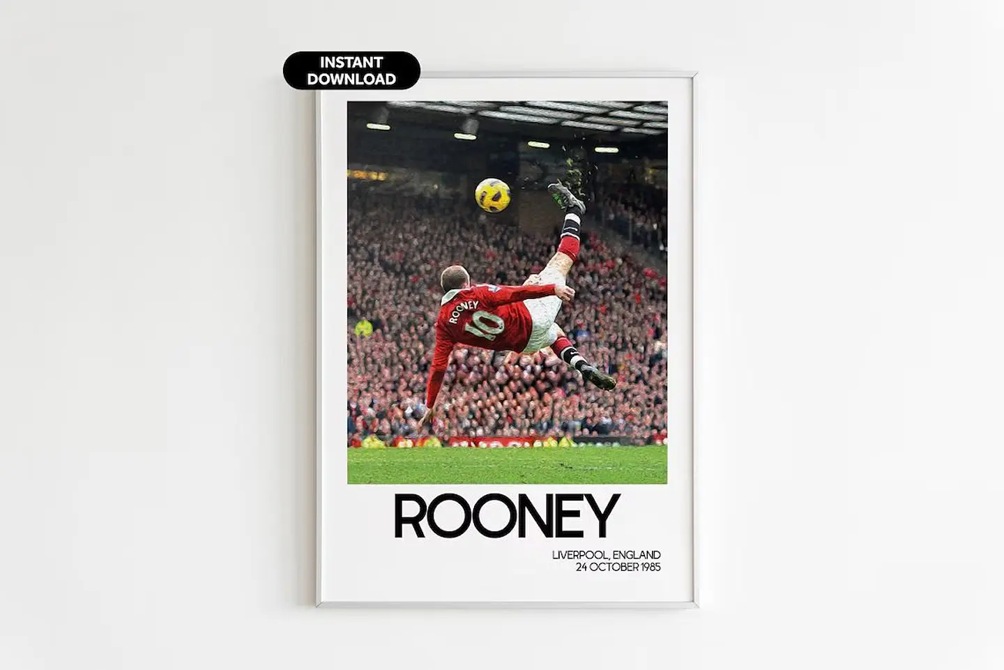 Cuadro Chilena Fútbol Rooney Garnacho Cristiano Ronaldo 4