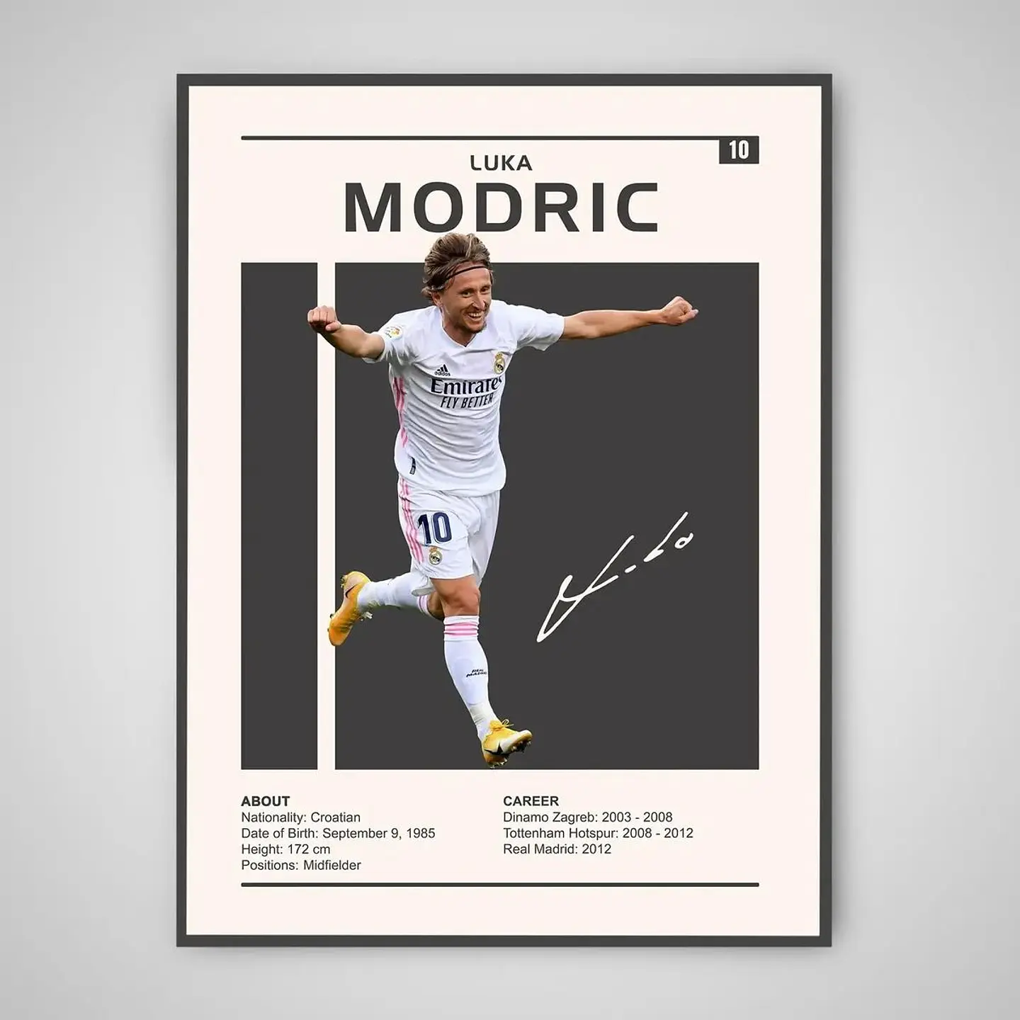 Cuadro Luka Modrić Leyenda del Fútbol + Marco 1