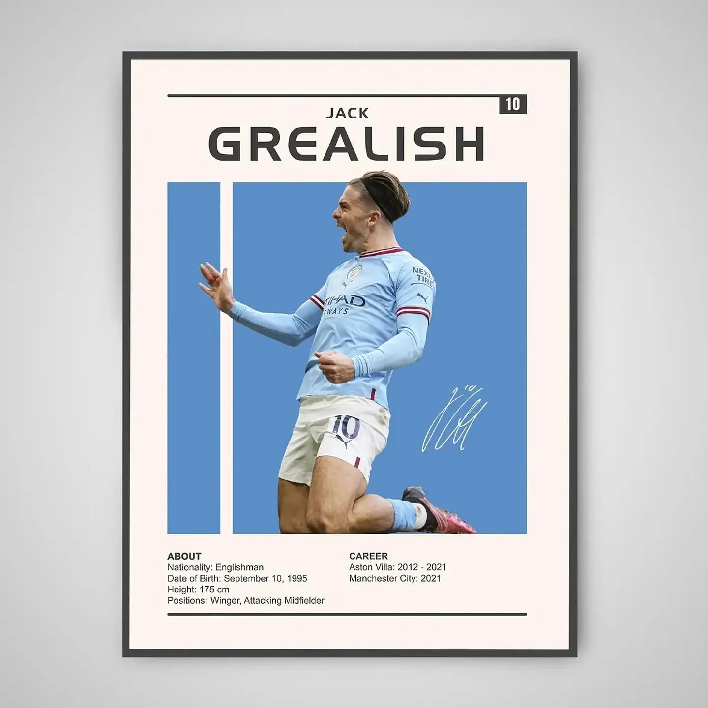 Cuadro Jack Grealish Estrella del Fútbol + Marco 1