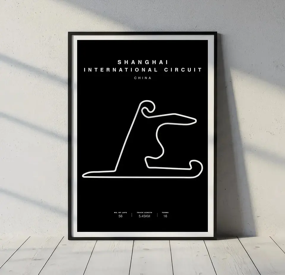 Cuadro Gran Premio De China F1 I Circuito De Shanghái + Marco 1