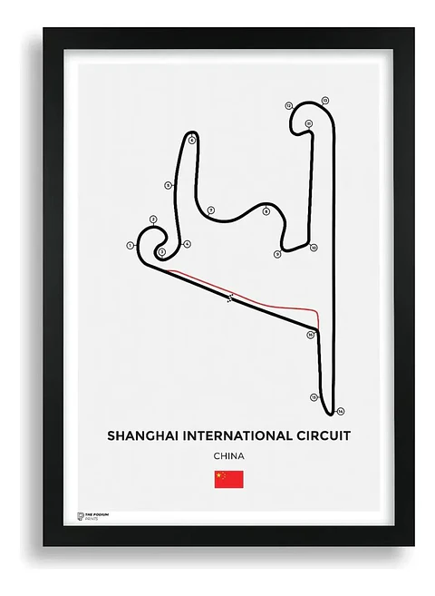 Cuadro Gran Premio De China F1 VI Circuito De Shanghái + Marco