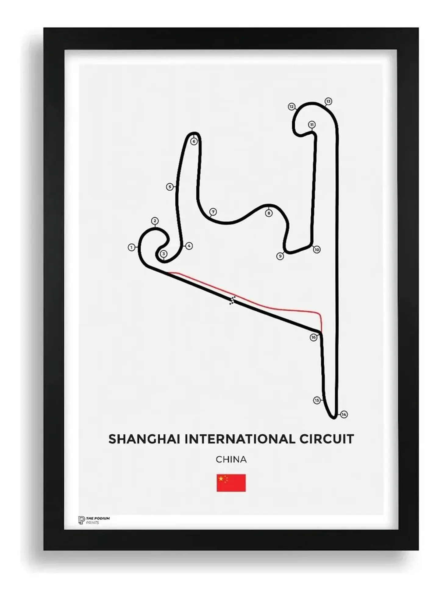 Cuadro Gran Premio De China F1 VI Circuito De Shanghái + Marco 1