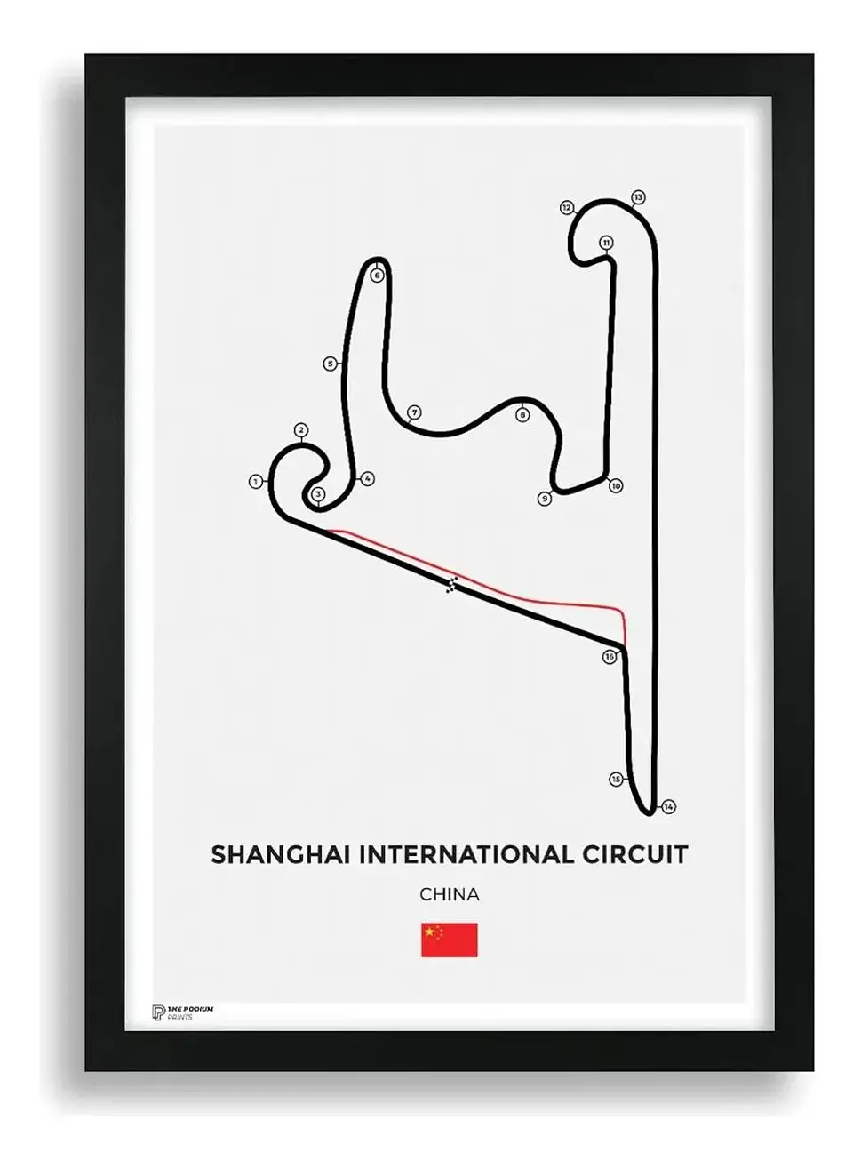Cuadro Gran Premio De China F1 VI Circuito De Shanghái + Marco 1