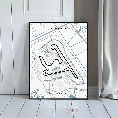Cuadro Gran Premio De China F1 VII Circuito De Shanghái + Marco