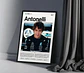Cuadro Fórmula 1 Andrea Kimi Antonelli IV Mercedes Benz AMG F1 Decoración Automovilismo Marco Negro - Miniatura 2