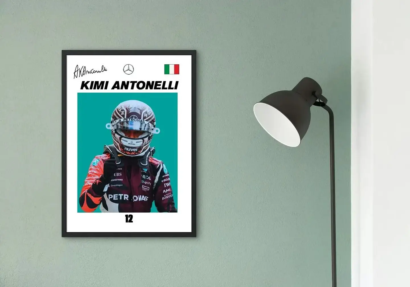 Cuadro Fórmula 1 Andrea Kimi Antonelli VIII Mercedes Benz AMG f1 1