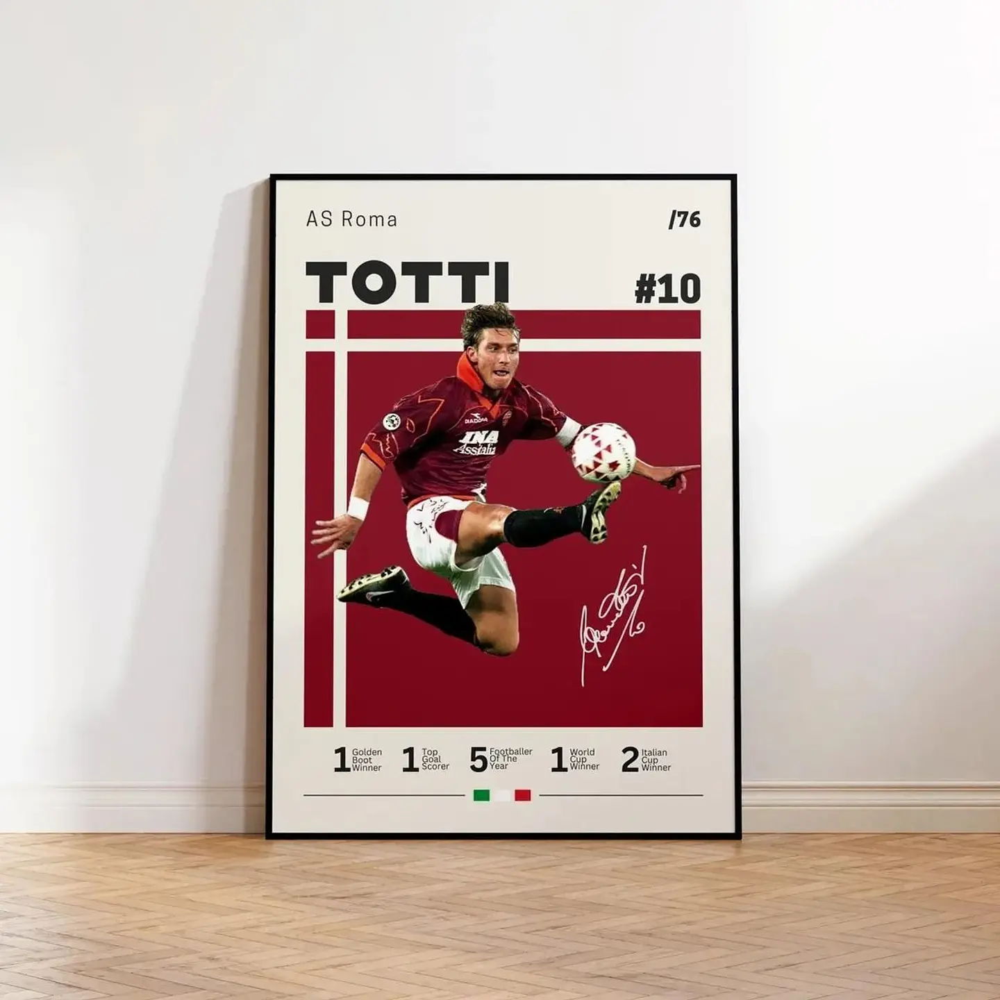 Cuadro Fútbol Francesco Totti Il Capitano AS Roma Leyenda del Fútbol II 3
