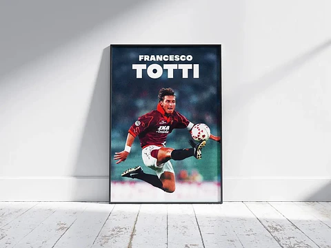Cuadro Fútbol Francesco Totti Il Capitano AS Roma Leyenda del Fútbol III