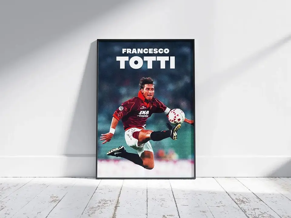 Cuadro Fútbol Francesco Totti Il Capitano AS Roma Leyenda del Fútbol III 1