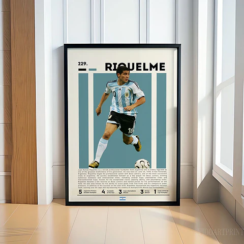 Cuadro Fútbol Juan Román Riquelme El Último 10 Boca Juniors Leyenda