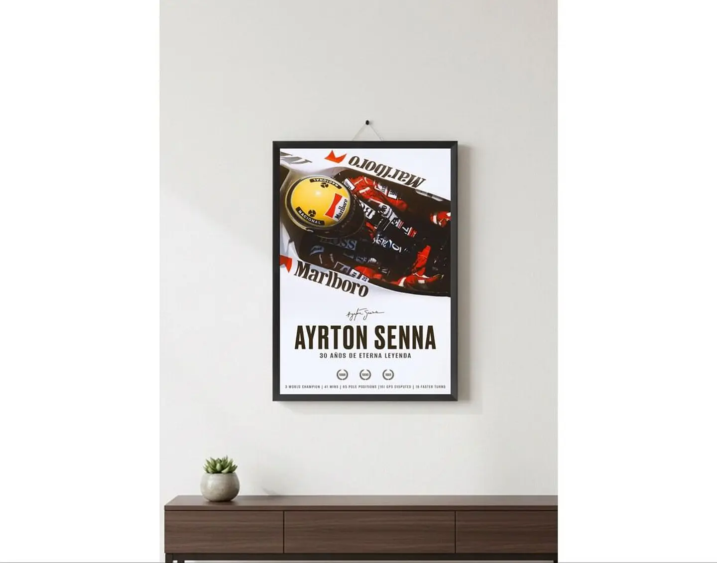 Cuadro Fórmula 1 Ayrton Senna Set Piloto F1 Leyenda 1