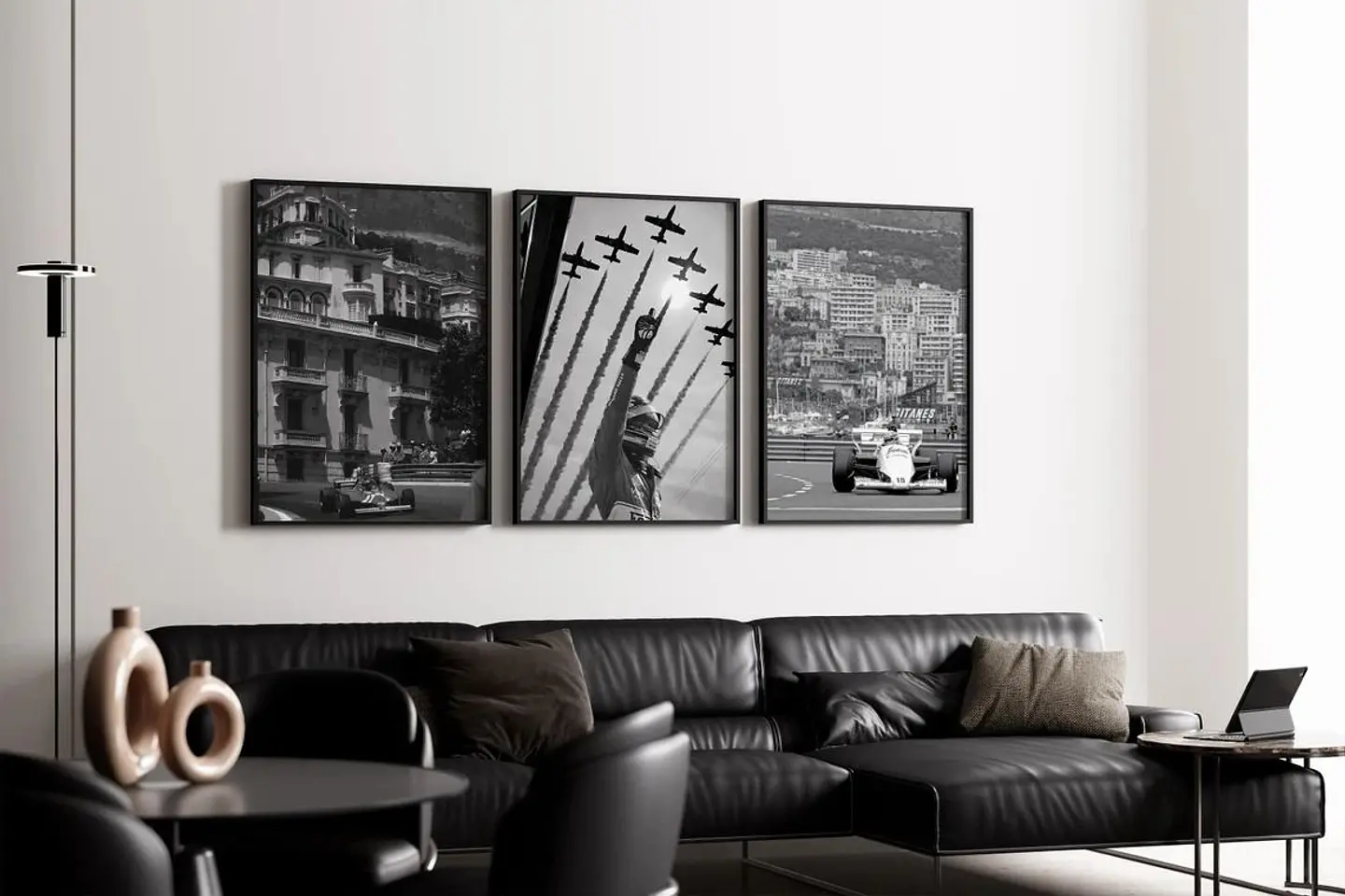 Cuadro Fórmula 1 GP Mónaco Set 3 Cuadros Circuito F1 Decoración Automovilismo Marco 5
