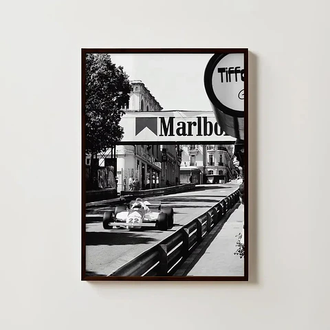 Cuadro Fórmula 1 GP Vintage Set 3 Cuadros Clásicos F1 Decoración Automovilismo Marco