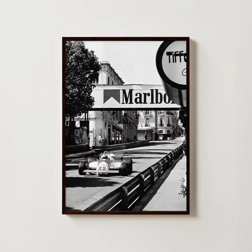 Cuadro Fórmula 1 GP Vintage Set 3 Cuadros Clásicos F1 Decoración Automovilismo Marco 2