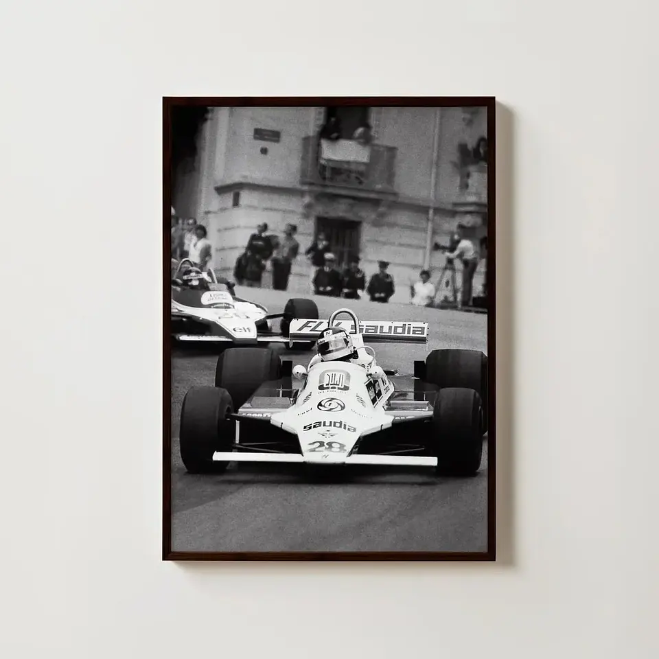 Cuadro Fórmula 1 GP Vintage Set 3 Cuadros Clásicos F1 Decoración Automovilismo Marco 4