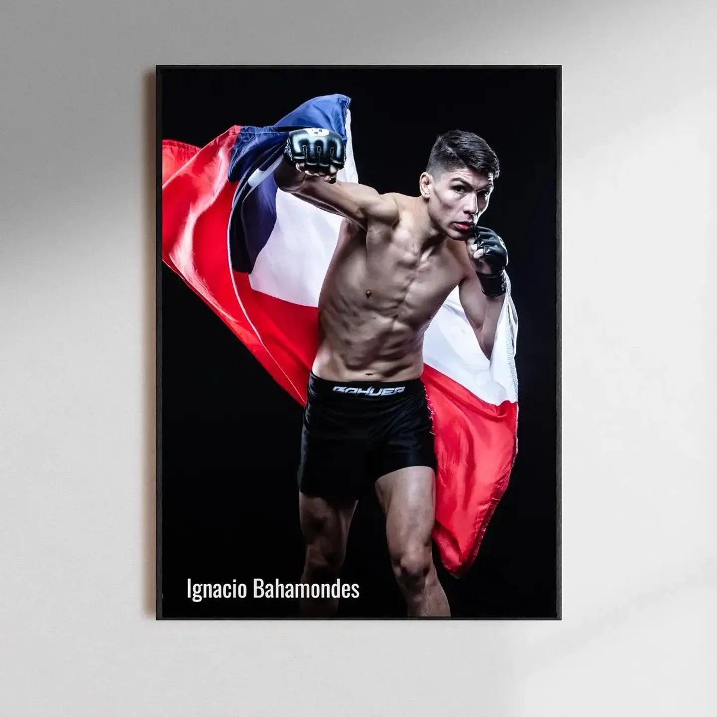 Cuadro UFC Ignacio “La Jaula” Bahamondes Chile MMA Artes II Marciales Decoración Marco 1