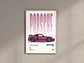 Cuadro Porsche 911 Rosa Set 3 Cuadros Autos Deportivos Decoración Automovilismo + Marco Negro - Miniatura 2