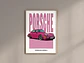 Cuadro Porsche 911 Rosa Set 3 Cuadros Autos Deportivos Decoración Automovilismo + Marco Negro - Miniatura 3