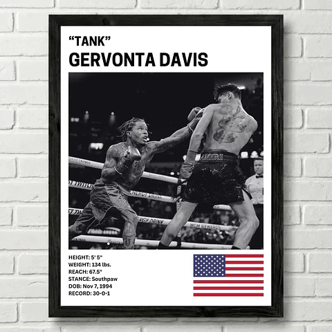 Cuadro Cuadros Leyendas Boxeo Gervonta Davis Boxeador Ryan Garcia + Marco