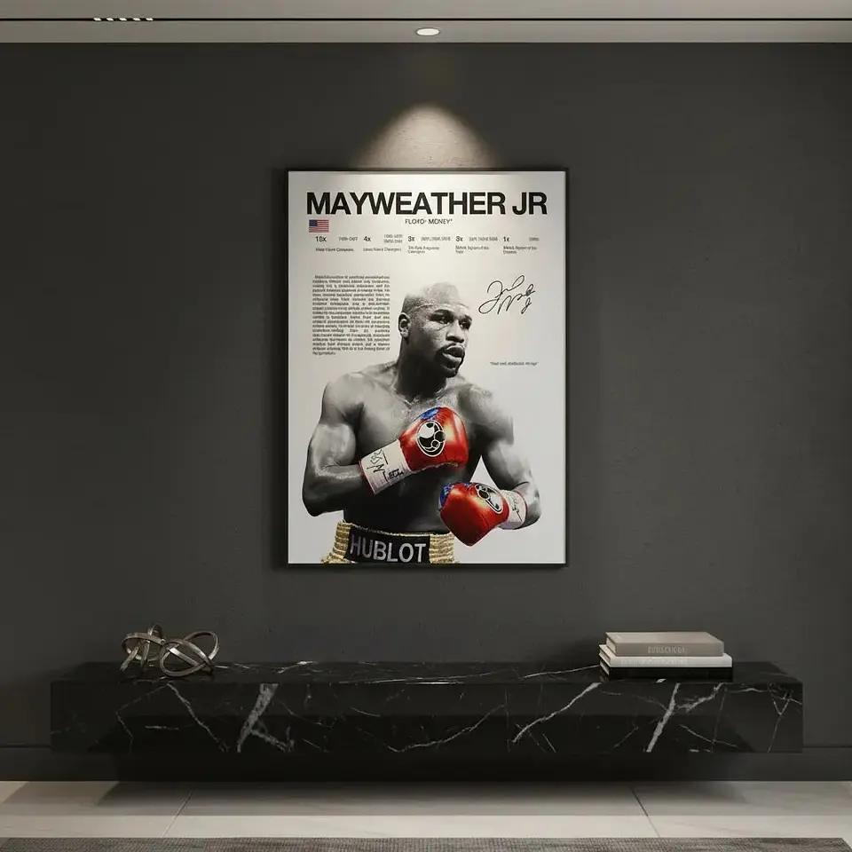 Cuadro Boxeo Floyd Mayweather Jr Money Campeón Invicto 1
