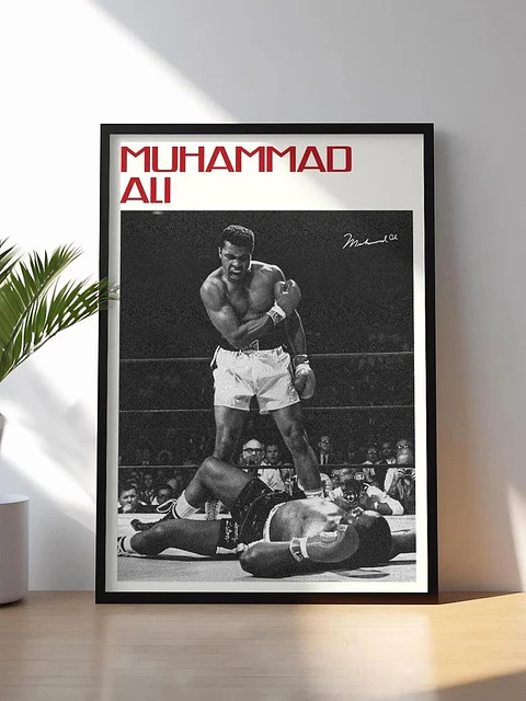 Cuadro Boxeo Muhammad Ali II Leyenda Boxing Decoración Deportiva Marco
