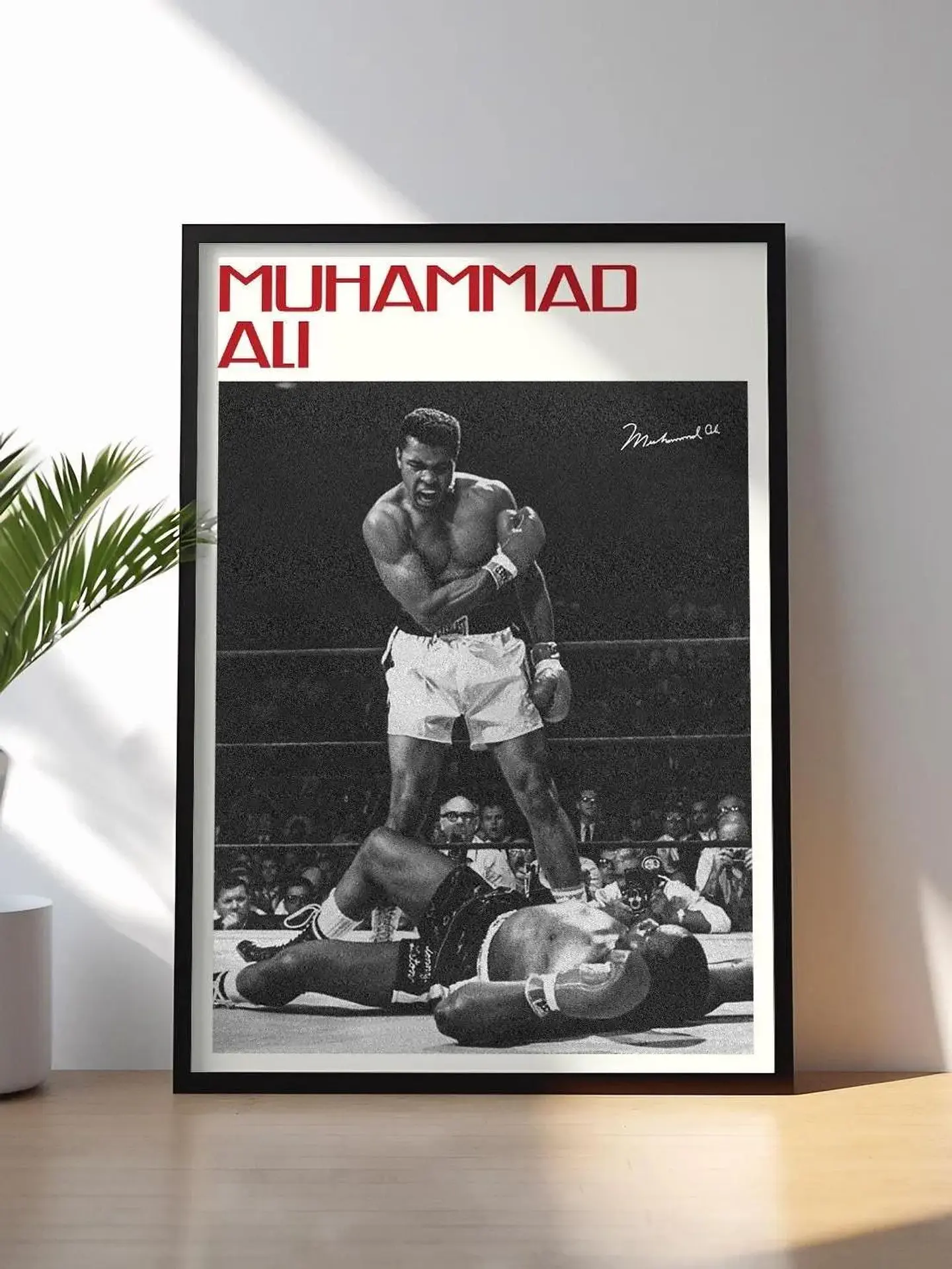 Cuadro Boxeo Muhammad Ali II Leyenda Boxing Decoración Deportiva Marco 1