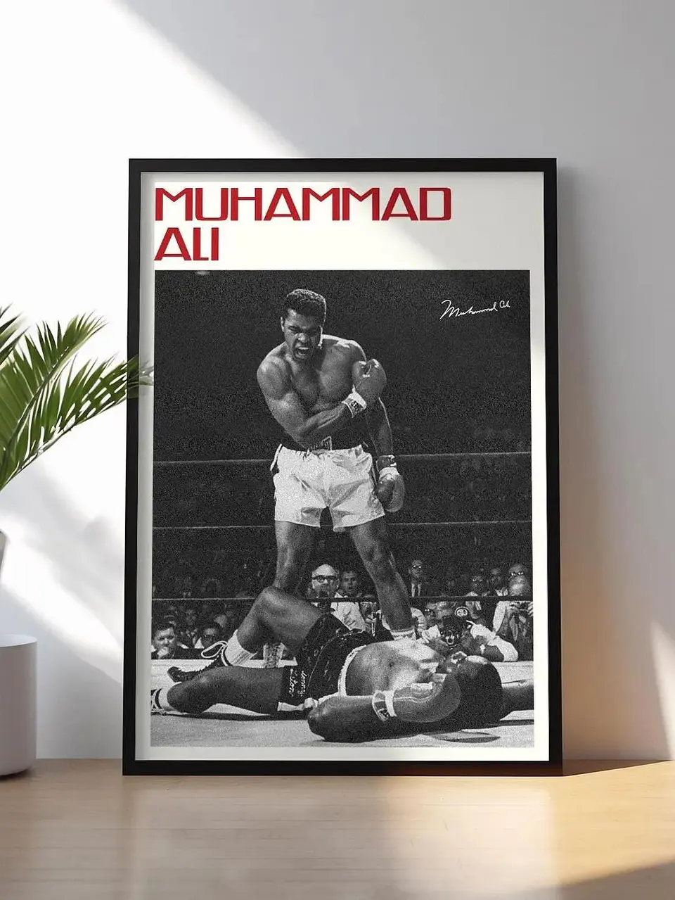 Cuadro Boxeo Muhammad Ali II Leyenda Boxing Decoración Deportiva Marco 1