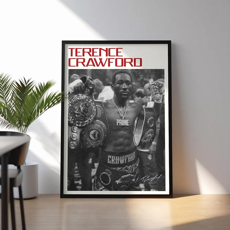 Cuadro Boxeo Terence Crawford Bud Campeón Mundial Decoración Deportiva Marco 1