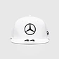 Jockey Mercedes Benz F1 Lewis Hamilton 44 Blanco Gorro Plano - Miniatura 2