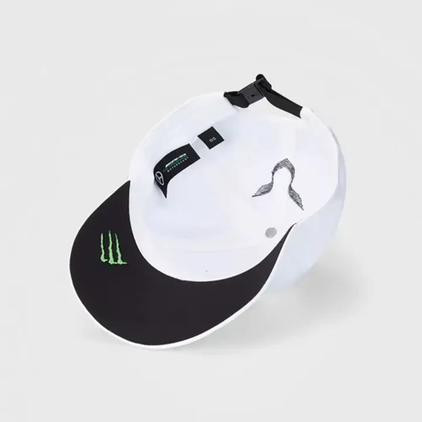 Jockey Mercedes Benz F1 Lewis Hamilton 44 Blanco Gorro Plano 5