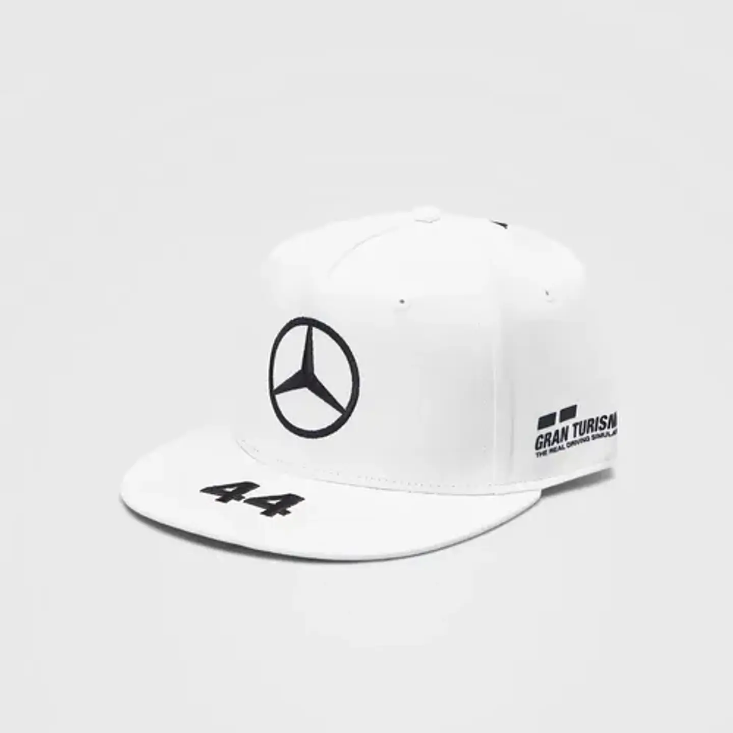Jockey Mercedes Benz F1 Lewis Hamilton 44 Blanco Gorro Plano 8