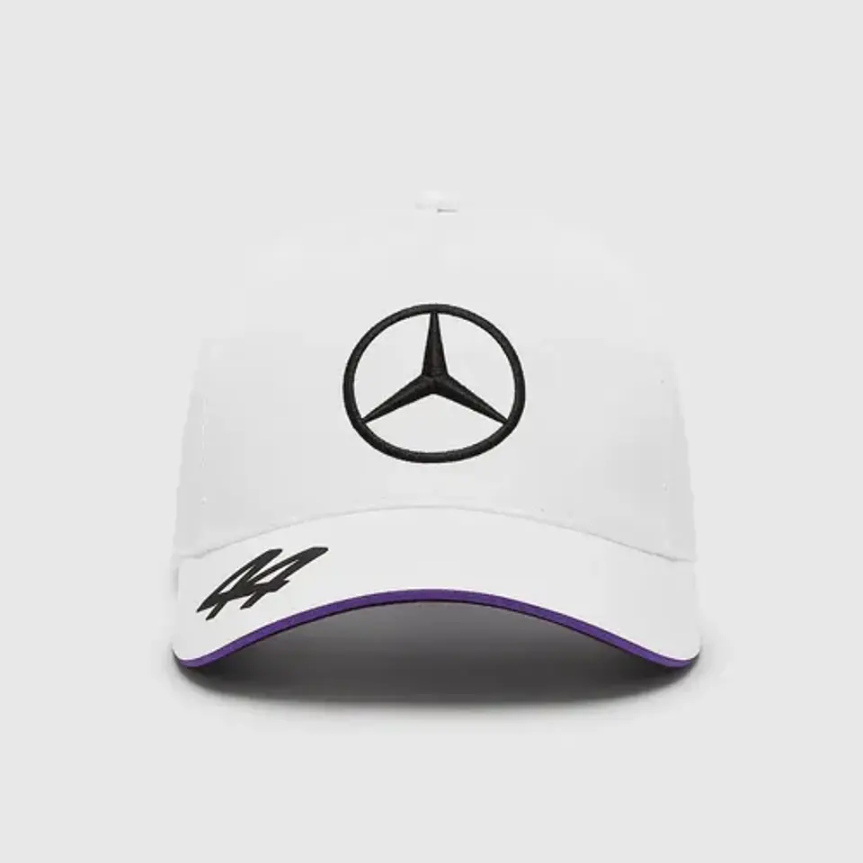 Jockey Mercedes Benz Lh44 Blanca Malla Gorro 1