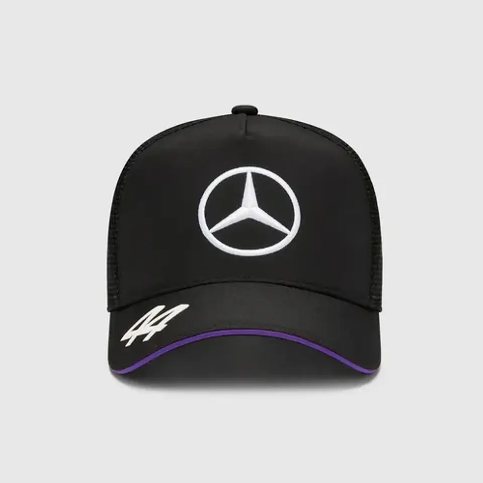 Jockey Mercedes Benz Lewis Hamilton Negro 2024 Malla Oficial 1